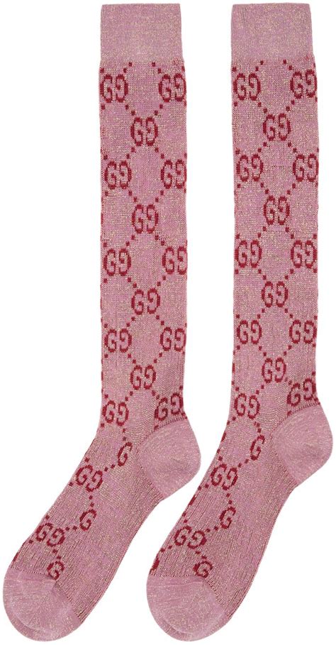 pink.gucci socks|pink gucci socks for women.